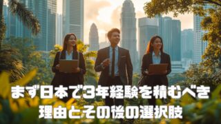 X投稿【脱・石の上にも三年?】まず日本で3年経験を積むべき理由とその後の選択肢